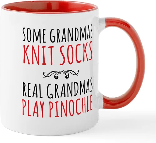 Vista 68 de CafePress Euchre Champ Mugs Taza de café de cerámica de 11 oz (11.0 fl oz)