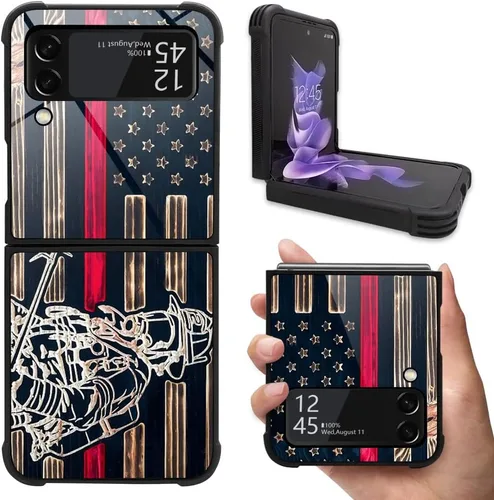 Vista 12 de DAIZAG Funda compatible con Samsung Galaxy Z Flip 3 5G, protección completa, a prueba de golpes, antiarañazos, funda de poliuretano termoplástico