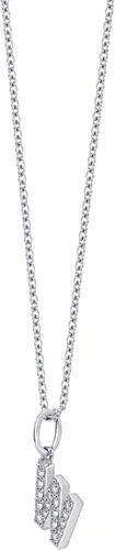 Vista 3 de Tienda Collection Platinum Plated Sterling Silver Infinite Elements Cubic Zirconia Initial Pendant Necklace, 18