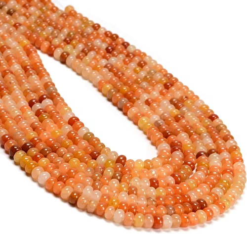 Vista 56 de CAI YI MING, cuentas 2x4mm naturales en forma de rondelle – Espaciadores de gemas sueltas para hacer joyas DIY (Amazonita)
