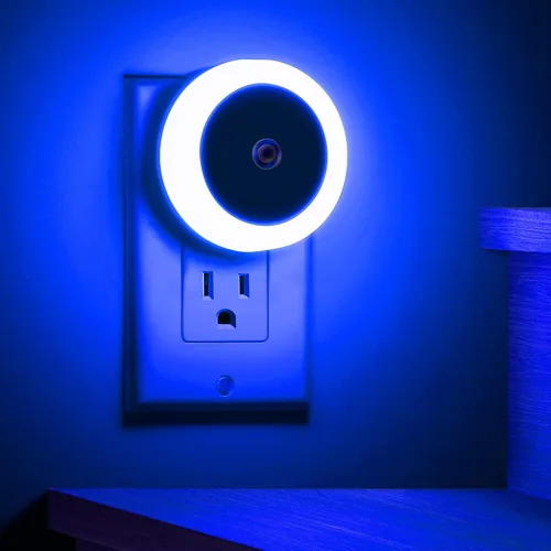 Vista 18 de Briignite Paquete de 4 luces nocturnas LED rojas, sensor de atardecer a amanecer, enchufable, 60 lúmenes, 0.6 W, plástico ABS, perfecto