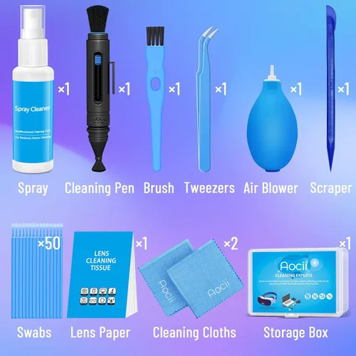 Vista 2 de VR Headset Cleaning Kit VR Lens Cleaner Lens Pen Cleaner Kit for Oculus Quest 2Hololens 2XboxPS4Wii Cleaning kit for Camera Game Controller VR