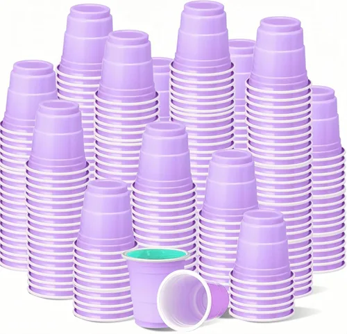 Vista 36 de 500 piezas vasos de chupito de 2 onzas de colores surtidos, vasos de chupito coloridos de plástico neón para beber, degustaciones servidas