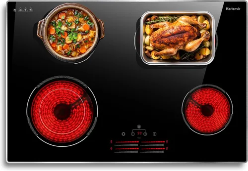 Vista 10 de Placa de cocina eléctrica de 2 quemadores, enchufe de estufa eléctrica de 110 V, placa de cocina eléctrica de 2000 W con controles de perilla