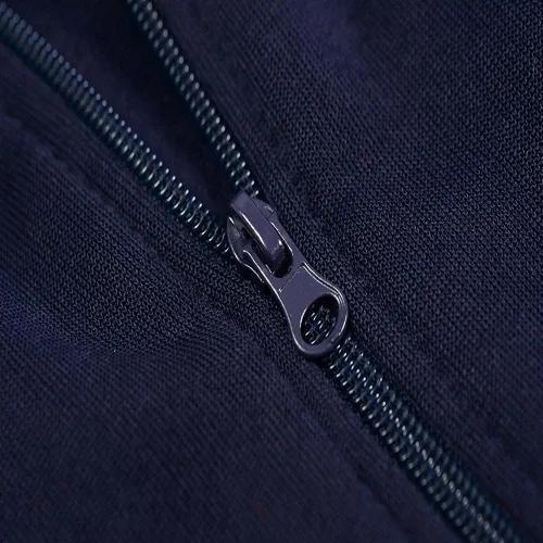 Vista 3 de Sudadera con capucha y cremallera para hombre, sin mangas, de algodón, con corte de vellón, bolsillos, cordón ajustable, camisetas deportivas sólidas