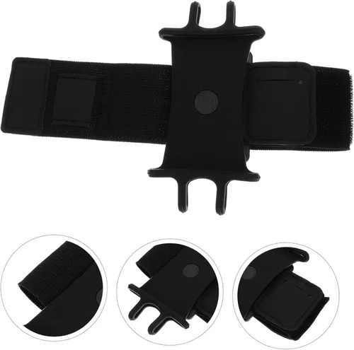 Vista 8 de Homoyoyo Pulsera giratoria de silicona para teléfono móvil, para deportes al aire libre, para correr, trotar, ciclismo, gimnasio, antebrazo, soporte