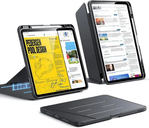 Vista 15 de ESR - Funda para iPad Air de 11 pulgadas M3/M2 (2025/2024), iPad Air de 5ª/4ª generación (2022/2020), funda con soporte vertical, múltiples ángulos