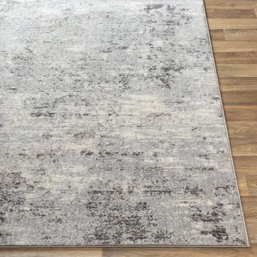 Vista 2 de Livabliss Choukri - Alfombra abstracta moderna de 5 pies 3 pulgadas x 7 pies 3 pulgadas, gris plateado Plata Gris