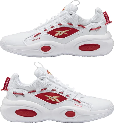 Vista 17 de Reebok Tenis de baloncesto unisex para adultos, BlancoAzul VectorOro Mate