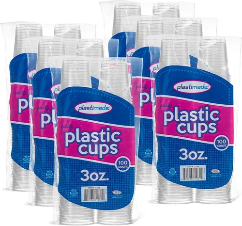 Vista 17 de Vasos reutilizables desechables de plástico transparente de 3 onzas para beber, baño, enjuague, prueba, medicamentos, fiesta, hogar, oficina, agua 1