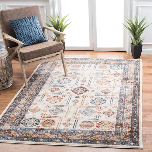 Vista 6 de SAFAVIEH Bijar Collection BIJ653B - Alfombra tradicional oriental, envejecida, no desprende pelusa, 2 pies 3 pulgadas x 10 pies, color azul