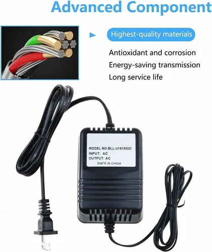 Vista 4 de Adaptador de 12V 1A 12W AC/AC para modelo: 41-120-1000A 411201000A Transformador de clase 2 12VAC 1000mA Cable de alimentación Cable de pared