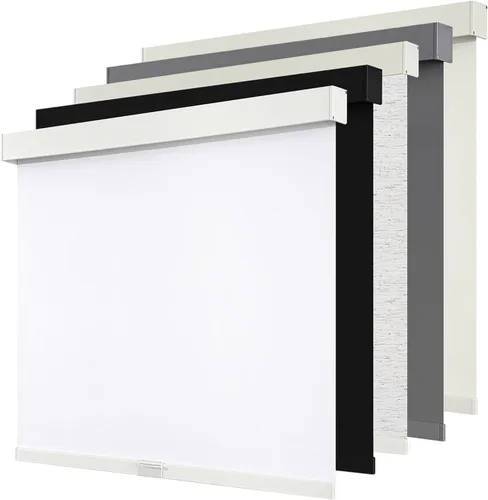 Vista 7 de SUNOFF Persianas Enrollables Opacas Inalámbricas para Ventanas de Parada Libre, Bajar Oscurecimiento de Habitación con Cenefa, Persianas de Tela