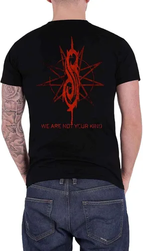 Vista 2 de Slipknot T Shirt We are Not Your Kind Red Patch Band Logo Official Mens Black