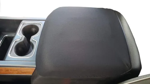 Vista 10 de Car Console Covers Plus Diseñado para todos los modelos de asiento de cubo GMC Sierra 2014-2023, funda de neopreno para consola central, hecha a Gris