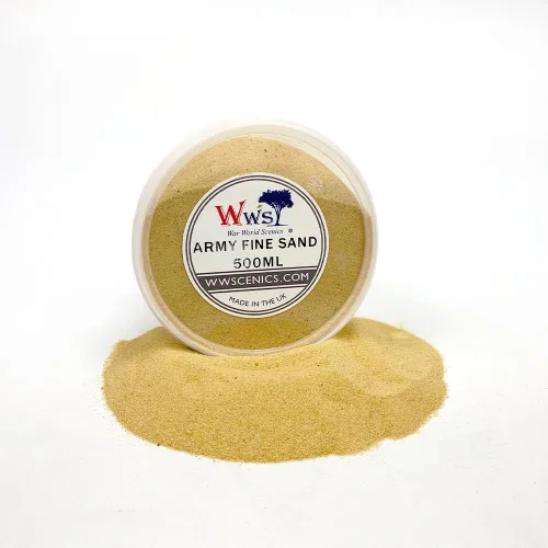 Vista 7 de WWS War World Scenics WWScenics Army Fine Model Sand Bañera de 6.1 fl oz Wargame Scenery y material de base