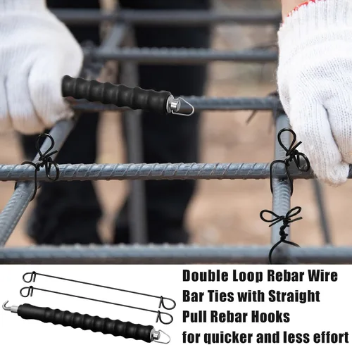 Vista 5 de 2000 piezas de refuerzo de acero de barra de 4 pulgadas calibre 16 con herramienta automática Twister