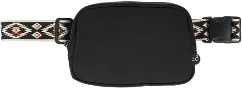 Vista 17 de C.C Bolsa de cintura para mujeres – Riñonera acolchada cruzada para el cuerpo con correa ajustable, idea de regalo de moda, Ajuste regular