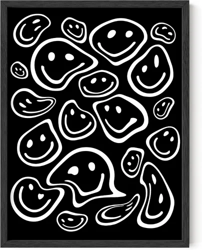 Vista 49 de HAUS AND HUES Impresión artística de corazón negro, 12 x 16 pulgadas, enmarcada, beige