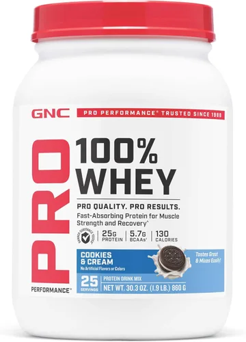 Vista 13 de GNC Pro Performance 100% Proteína de Suero en Polvo 2.0, Absorción Rápida para Fuerza Muscular y Recuperación, Chocolate, 25 Porciones
