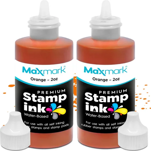 Vista 40 de MaxMark Premium - Tinta de recarga con punta de control en botella para sellos autoentintados, color negro - 1 onza