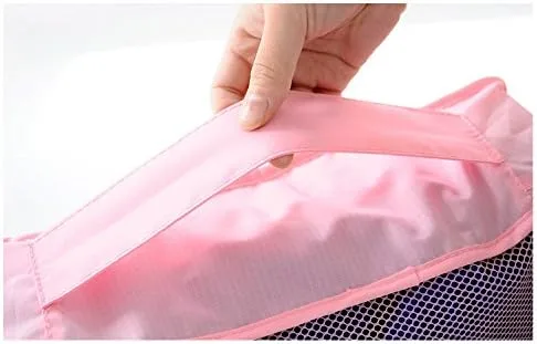 Vista 9 de 6 bolsas de almacenamiento de viaje para ropa cajas de embalaje bolsa organizadora de equipaje 6Pink