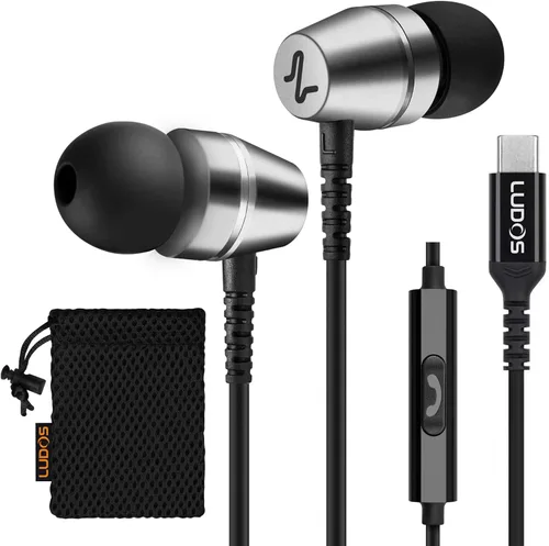 Vista 25 de LUDOS OMNITONE Auriculares con cable in-ear, 5 años de garantía, auriculares con micrófono, conector de 3.5 mm, auriculares con cable