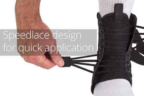 Vista 5 de Ossur FormFit - Tobillera con correas Speedlace y figura 8, cierre de un solo tirador y soportes semirrígidos extraíbles, inmovilización de tobillo