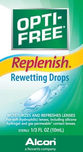 Vista 2 de Opti-Free Reponer gotas de rehumedecimiento, 0.33 onzas líquidas