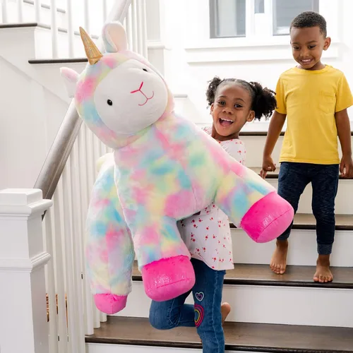 Vista 11 de Animal Adventure® Sqoosh2Poof™ Personaje de peluche gigante comprimido dentro de una caja pequeña Oso de 54 pulgadas