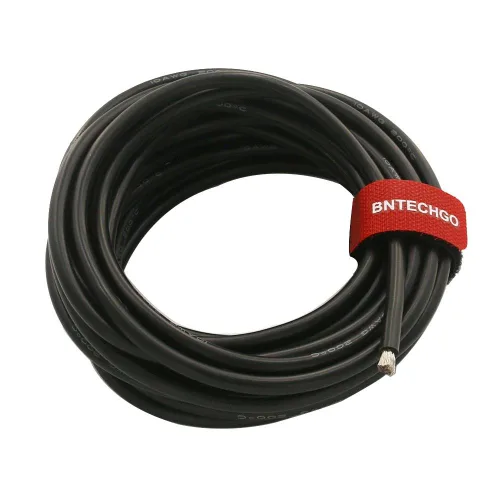 Vista 9 de BNTECHGO Cable de silicona paralelo flexible de calibre 10, 2 conductores, rojo y negro, alta resistencia, 200 grados C 600 V para cable