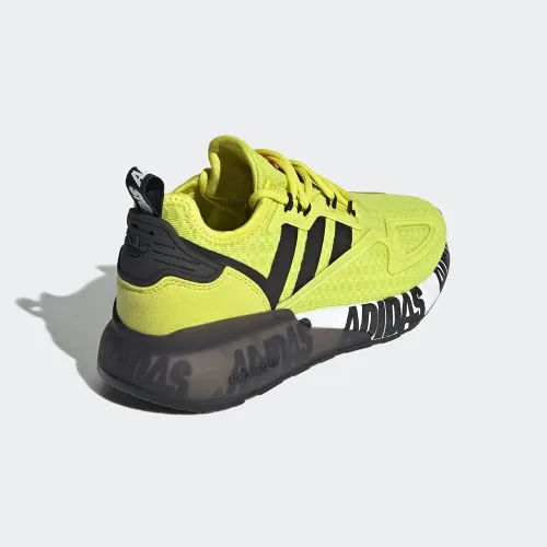 Vista 6 de adidas ZX 2K Boost Zapatos para niños Acid YellowCore BlackCloud White