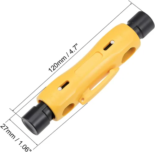 Vista 2 de uxcell Separador de cable coaxial RG6 RG11, cortador de alambre de pelado coaxial de doble extremo para RG7/11 y RG59/6 o RG6