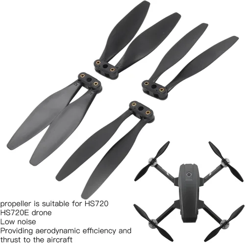 Vista 3 de Hélice de dron, 2 pares de hélices de drones para HS720 HS720E Drone Hélice, cuchillas de repuesto para drones
