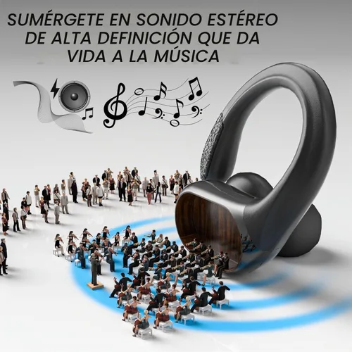 Vista 8 de Groove Auriculares inalámbricos 4 en 1 con estuche de carga, 80 horas de reproducción, auriculares inalámbricos Bluetooth 5.3 IPX7, impermeables