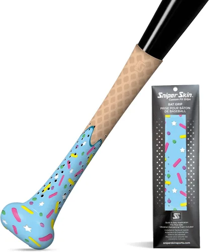 Vista 18 de SNIPER SKIN Baseball & Softball Bat Grip - Replacement Bat Grip Wrap - Easy to Install, Strong, Waterproof, Tacked for Performance Sombra negra