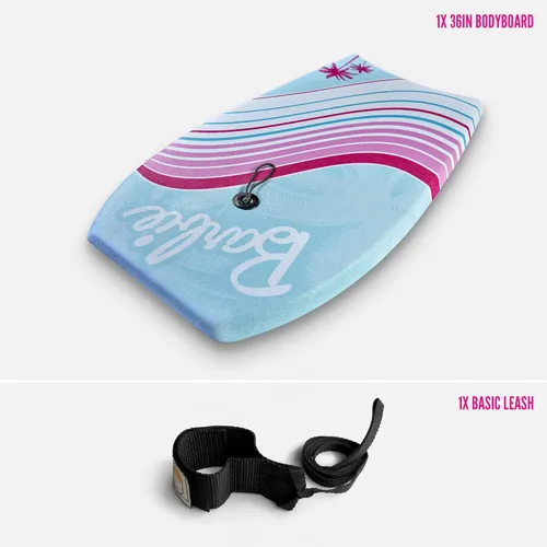 Vista 6 de Barbie™ Signature - Bodyboard de 36 pulgadas de Wavestorm Cubierta superior gráfica con parte inferior lisa de alta densidad para niños