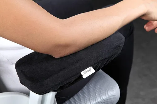 Vista 6 de Aloudy Almohadillas ergonómicas de espuma viscoelástica para silla de oficina, cómodas fundas para reposabrazos de silla de juegos, para codos