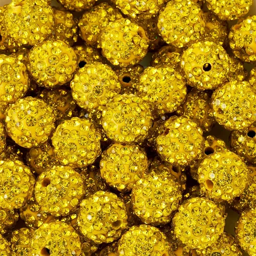 Vista 24 de Beadthoven - 100 cuentas de diamantes de imitación de arcilla de 0.394 pulgadas para la fabricación de joyas, cuentas de bola de disco de cristal