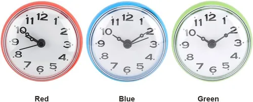 Vista 9 de Yosoo Reloj de ducha impermeable con ventosa de cara redonda árabe digital árabe reloj de ducha de baño accesorios de cocina (verde)