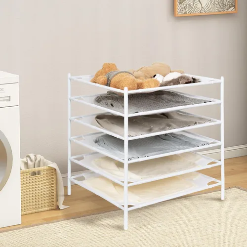 Vista 36 de STORAGE MANIAC Estante para Secar Suéteres, Estante de Secar Ropa de Malla, Estante de Secar Ropa de lavandería Apilable, Secador Plano