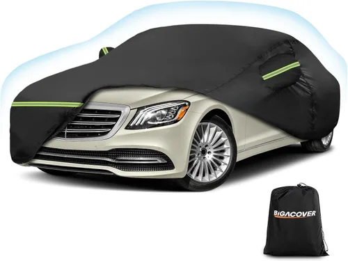 Vista 13 de Funda impermeable para coche para BMW Serie 3 M3 M340i 340i 335i 330i 328i 320i 2007-2023 E90 F30 G20, 210D Oxford con forro de algodón