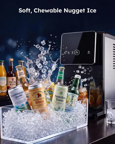 Vista 5 de Nugget Ice Maker Encimera One-Touch Auto Drop Slim 40lbs/24h