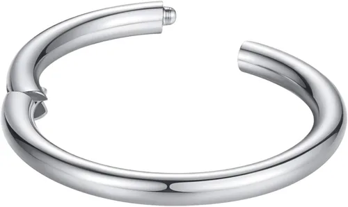 Vista 5 de ORANGELOVE Anillos de nariz hipoalergénicos de 20 G 18 G 16 G 14 G 12 G 10 G 8 G 316 l joyería de tabique de acero quirúrgico con bisagras anillo