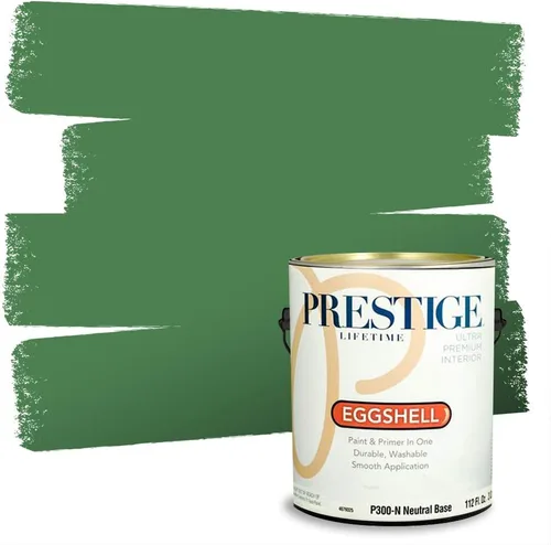 Vista 174 de PRESTIGE Pintura exterior e imprimación en uno, aloe, plano, 1 galón