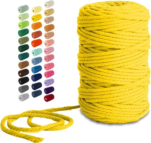 Vista 105 de Nook Theory Hilo de macramé de 3mm 109 yardas - Cuerda de macramé suave de 4mm, 5mm perfecta para nudos - Suministros de macramé para colgadores