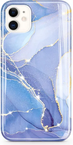 Vista 14 de Funda compatible con iPhone 11, diseño de mármol con purpurina dorada, delgada, a prueba de golpes, flexible, TPU suave, funda de silicona de goma