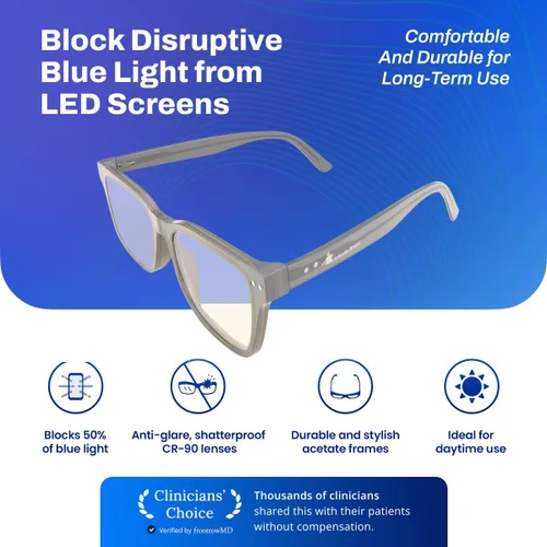 Vista 3 de DefenderShield Signature Blue Light Blocking Glasses for Computer, Mobile, Gaming, Sleep - Anti Eyestrain, Headache