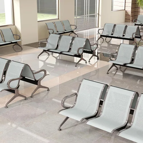 Vista 8 de KINTNESS Sillas de recepción de 2 asientos, muebles de vestíbulo, silla de sala de espera con brazos banco de recepción para aeropuerto, oficina