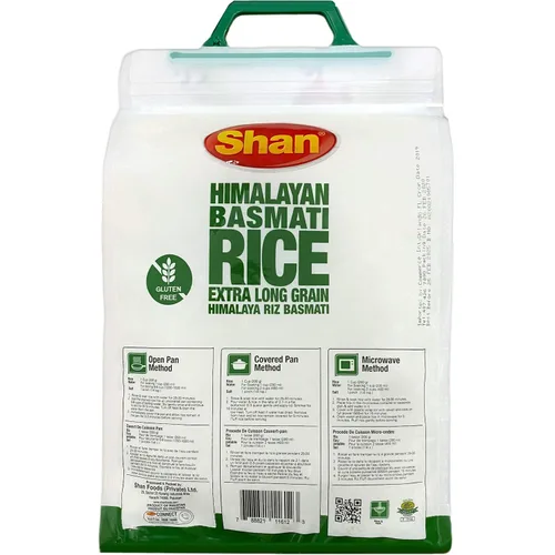 Vista 2 de Shan - Arroz basmati del Himalaya premium, (10 libras) Basmati envejecido extra largo